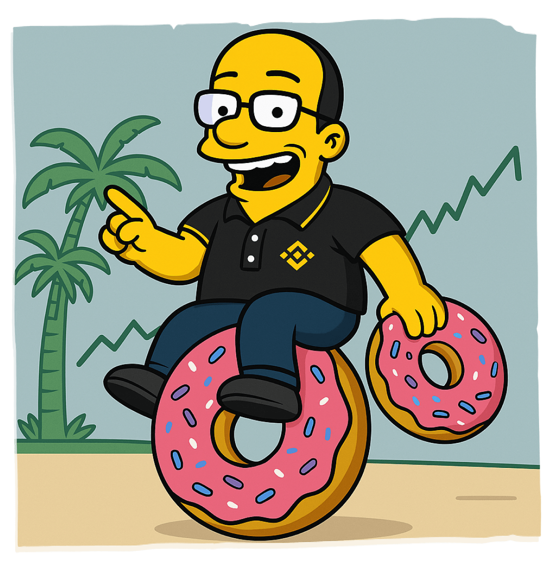 CZHomer with pink donuts